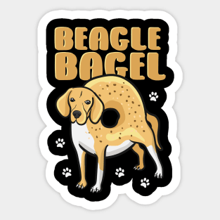 Beagle Bagel Gift Beagle Dog Bagel Lovers Sticker
